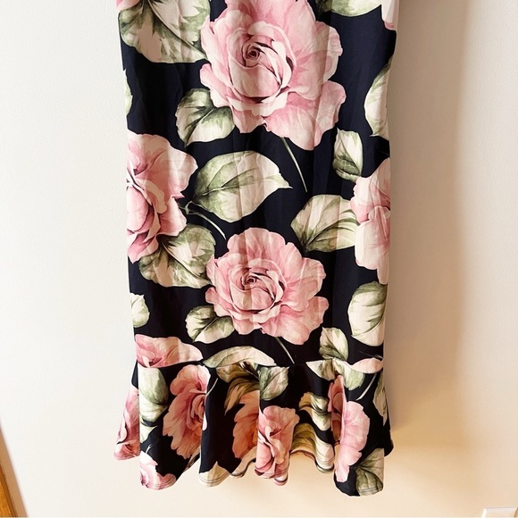My Bump Pink Floral Midi Maternity Dress Size Large Short Sleeves Pullover NEW - Picture 8 of 8